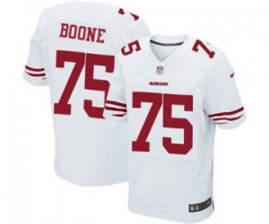 Men\'s Nike San Francisco 49ers #75 Alex Boone Elite White NFL Jersey