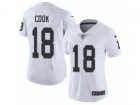 Women Nike Oakland Raiders #18 Connor Cook Vapor Untouchable Limited White NFL Jersey