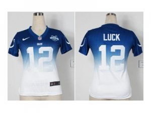 Nike women indianapolis colts #12 luck blue-white-2[Elite II drift fashion][30th anniversary]