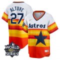 Astros #27 Jose Altuve Multi Color Nike 2022 World Series Cool Base Jersey