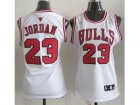 Women nba Chicago Bulls #23 Michael Jordan white Jerseys[Revolution 30 Swingman]
