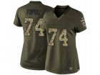 Women Nike Atlanta Falcons #74 Tani Tupou Limited Green Salute to Service NFL Jersey