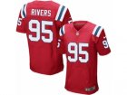 Mens Nike New England Patriots #95 Derek Rivers Elite Red Alternate NFL Jersey