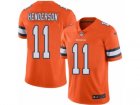 Mens Nike Denver Broncos #11 Carlos Henderson Limited Orange Rush NFL Jersey