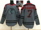 NHL Chicago Blackhawks #7 Brent Seabrook Charcoal Cross Check Fashion 2015 Stanley Cup Champions jerseys
