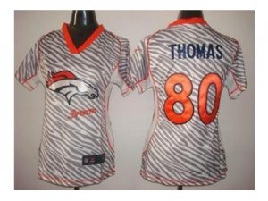 Nike women jerseys denver broncos #80 thomas[fem fan zebra]