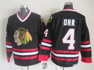 NHL Chicago Blackhawks #4 ORR black Throwback Stitched jerseys