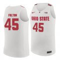 Ohio State Buckeyes 45 Connor Fulton White College Basketball Jersey