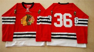 NHL Mitchell And Ness 1960-61 Chicago Blackhawks #36 Noname red Throwback jerseys