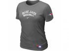 Women Toronto Blue Jays Nike D.Grey Short Sleeve Practice T-Shirt