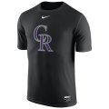 MLB Men's Colorado Rockies Nike Authentic Collection Legend T-Shirt - Black