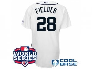 2012 world series mlb detroit tigers #28 fielder white