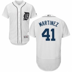 Men\'s Majestic Detroit Tigers #41 Victor Martinez White Flexbase Authentic Collection MLB Jersey