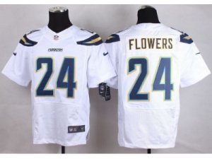 Nike San Diego Chrgers #24 Brandon Flowers White Men Stitched Jerseys(Elite)