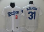 Dodgers #31 Joc Pederson White Flexbase Jersey