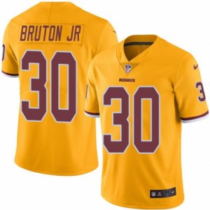 Mens Nike Washington Redskins #30 David Bruton Jr. Limited Gold Rush NFL Jersey