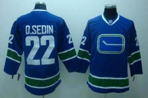 nhl vancouver canucks #22 d.sedin blue 3rd