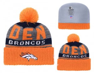 Broncos Team Logo Orange Pom Knit Hat YD