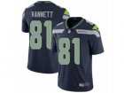 Mens Nike Seattle Seahawks #81 Nick Vannett Vapor Untouchable Limited Steel Blue Team Color NFL Jersey