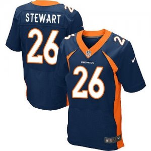 Nike Denver Broncos #26 Darian Stewart Navy Blue jerseys(Elite)