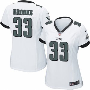 Women\'s Nike Philadelphia Eagles #33 Ron Brooks Limited White NFL Jersey