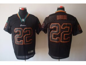 Nike NFL Miami Dolphins #22 Reggie Bush Lights Out Black Elite Jerseys