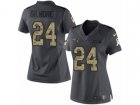 Women Nike New England Patriots #24 Stephon Gilmore Limited Black 2016 Salute to Service NFL Jersey