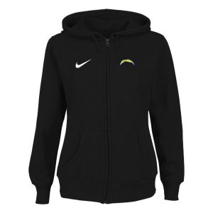 Women NEW San Diego Charger Ladies Tailgater Full Zip Hoodie Black