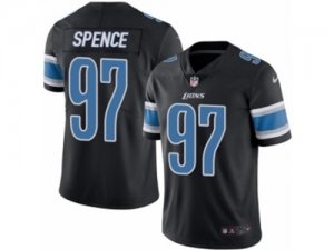 Mens Nike Detroit Lions #97 Akeem Spence Limited Black Rush NFL Jersey