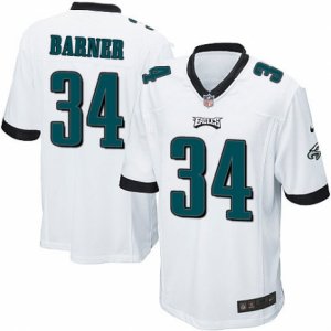 Mens Nike Philadelphia Eagles #34 Kenjon Barner Game White NFL Jersey