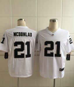 Nike Oakland Raiders #21 MCDONLAD white jerseys(Elite)