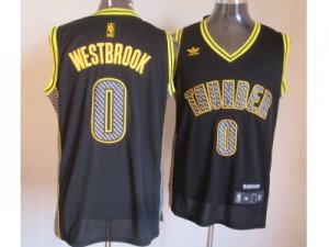 nba oklahoma city thunder #0 westbrook black[2013 new number lightning]