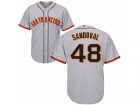 Youth Majestic San Francisco Giants #48 Pablo Sandoval Replica Grey Road Cool Base MLB Jersey