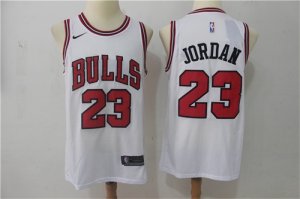 Bulls #23 Michael Jordan White Nike Swingman Jersey