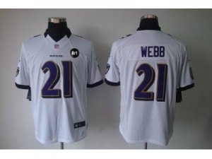 Nike Baltimore Ravens #21 webb white jerseys[Limited Art Patch]