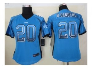 nike women nfl jersey detroit lions #20 sanders blue[Elite drift fashion]