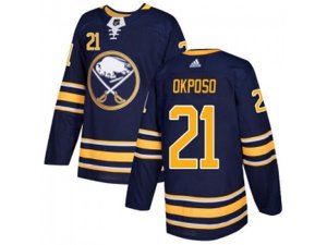 Youth Adidas Buffalo Sabres #21 Kyle Okposo Navy Blue Home Authentic Stitched NHL Jersey