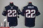 Nike Patriots #22 Stevan Ridley blue 2017 Super Bowl LI Elite Jersey