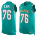 Nike Miami Dolphins #76 Branden Albert Aqua Green Team Color Men Stitched NFL Limited Tank Top Jersey