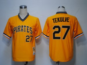 MLB Pittsburgh Pirates #27 Tekulve m&n yellow