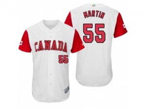 Mens Canada Baseball #55 Russell Martin 2017 World Baseball Classic Authentic Jersey