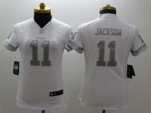 Women Nike Washington Red Skins #11 Jackson Platinum White Jerseys