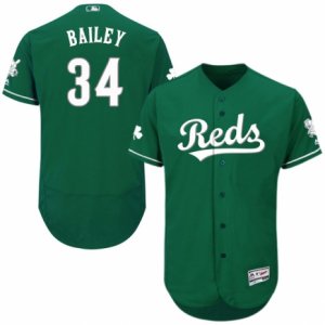 Men\'s Majestic Cincinnati Reds #34 Homer Bailey Green Celtic Flexbase Authentic Collection MLB Jersey