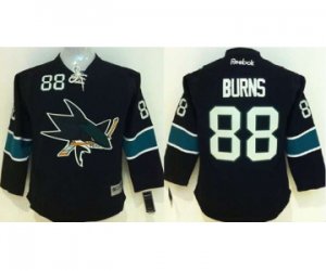 Youth NHL San Jose Sharks #88 Brent Burns black jerseys