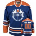 Customized Edmonton Oilers Jersey Light Blue Home Man Hockey