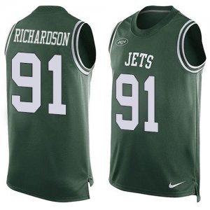 Nike New York Jets #91 Sheldon Richardson Green Team Color Men Stitched NFL Limited Tank Top Jersey