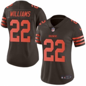 Women\'s Nike Cleveland Browns #22 Tramon Williams Limited Brown Rush NFL Jersey