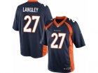 Mens Nike Denver Broncos #27 Brendan Langley Limited Navy Blue Alternate NFL Jersey