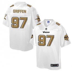 Nike Minnesota Vikings #97 Everson Griffen White Men NFL Pro Line Fashion Game Jersey