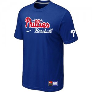 Philadelphia Phillies Nike Short Sleeve Practice T-Shirt Blue